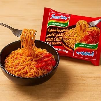 اندومي شعيرية مقلية